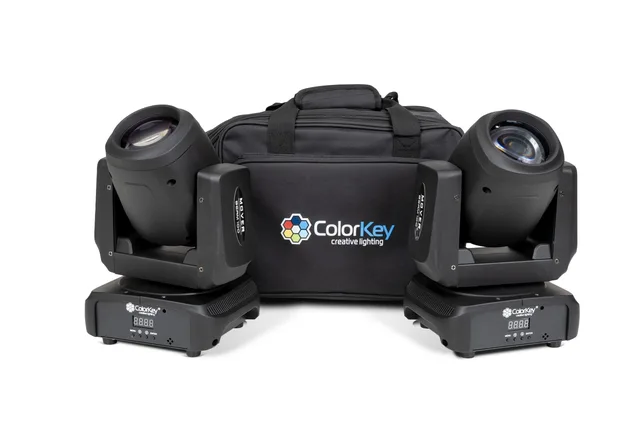 ColorKey Mover Beam 1002-Pack Bundle w/ Carrying Bag