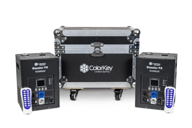 ColorKey Dazzler FX MKII (Black) 2-Pack Bundle w/ Flight Case
