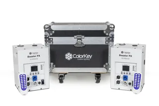 ColorKey Dazzler FX MKII (White) 2-Pack Bundle w/ Road Case