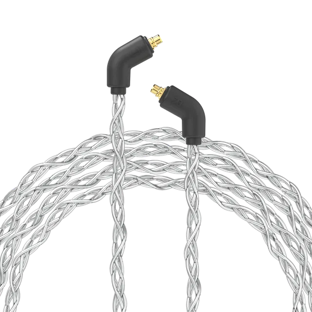 Dekoni Audio Ensemble Post-Split MMCX IEM Connectors with Silver Braided Cable