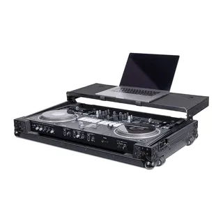 Headliner Pitch Black Flight Case for DDJ-REV7 w/ Laptop Platform & Wheels