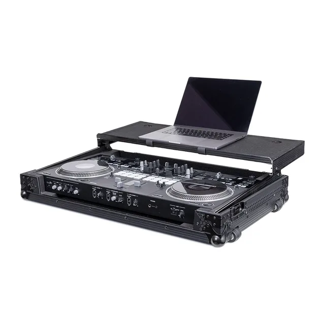Headliner Pitch Black Flight Case for DDJ-REV7 w/ Laptop Platform & Wheels