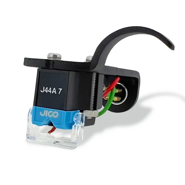 JICO OMNIA J44A 7 DJ IMPROVED SD Cartridge Mounted on Black Jico Headshell