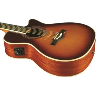 Eko ONE 018 CW EQ Auditorium Cutaway Acoustic-Electric Guitar – Vintage Burst gallery 2