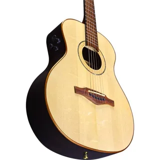 Eko Marco Polo T500e SZ All-Solid Travel Acoustic-Electric Guitar – Spruce / Ziricote gallery 1