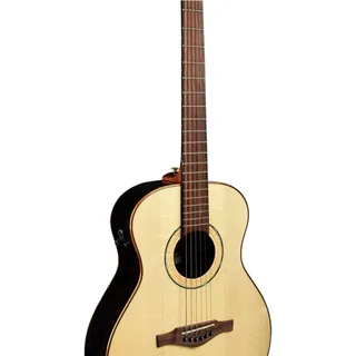 Eko Marco Polo T500e SZ All-Solid Travel Acoustic-Electric Guitar – Spruce / Ziricote gallery 2