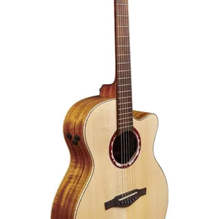 Eko ALPS J450CE Dreadnought Cutaway Acoustic-Electric Guitar – Solid Italian Red Spruce / 3-Layer Koa gallery 2