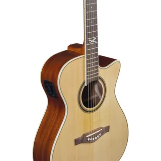 Eko NXT A100ce Auditorium Cutaway Acoustic-Electric Guitar – Natural gallery 1