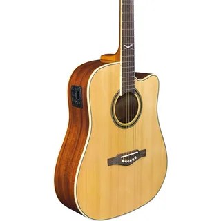 Eko NXT D100ce Dreadnought Cutaway Acoustic-Electric Guitar – Natural gallery 2