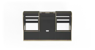 Sessiondesk OKTAV 2.0 Studio Desk with KEY big Keyboard Drawer - 90s Black gallery 2