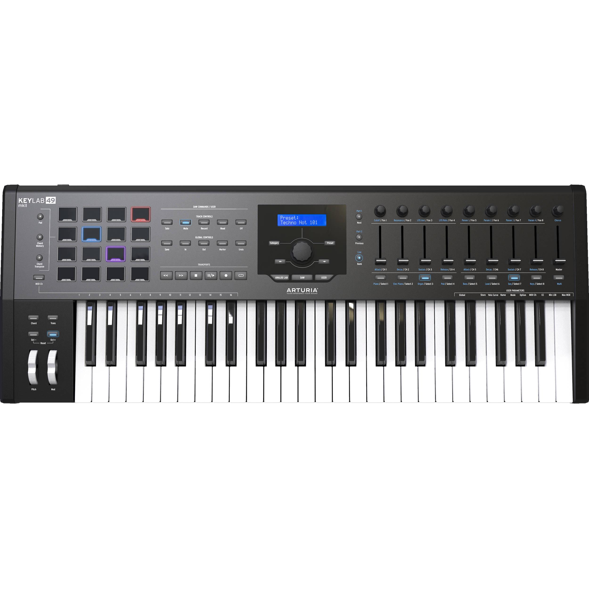 Arturia KeyLab 49 MkII Keyboard Controller (Black)
