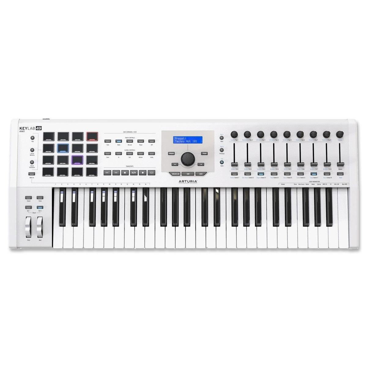 Arturia KeyLab 49 MkII Keyboard Controller (White)