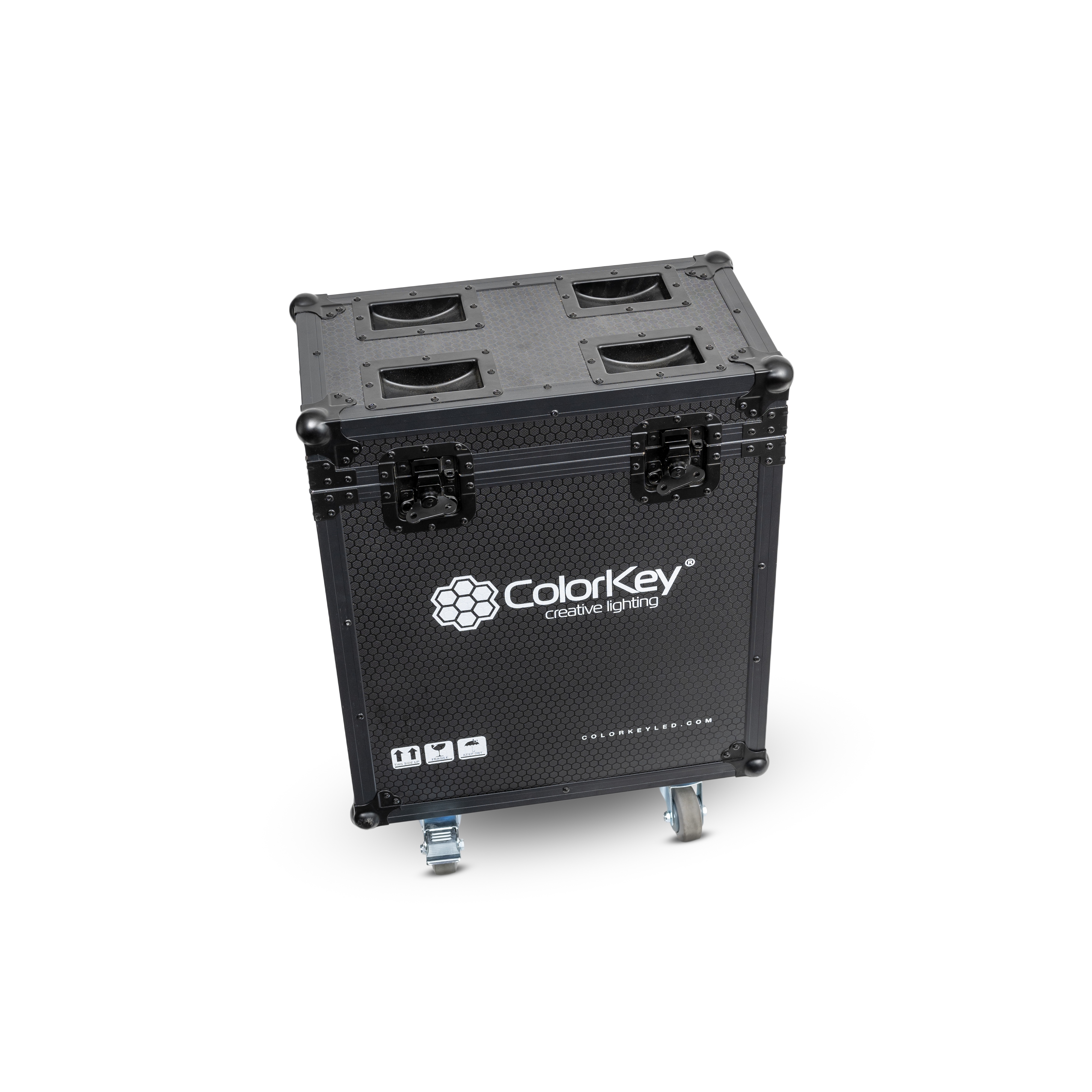 Colorkey 2-pc Creator Flight Case for Spot 250 w/ Casters (All Black) gallery 1