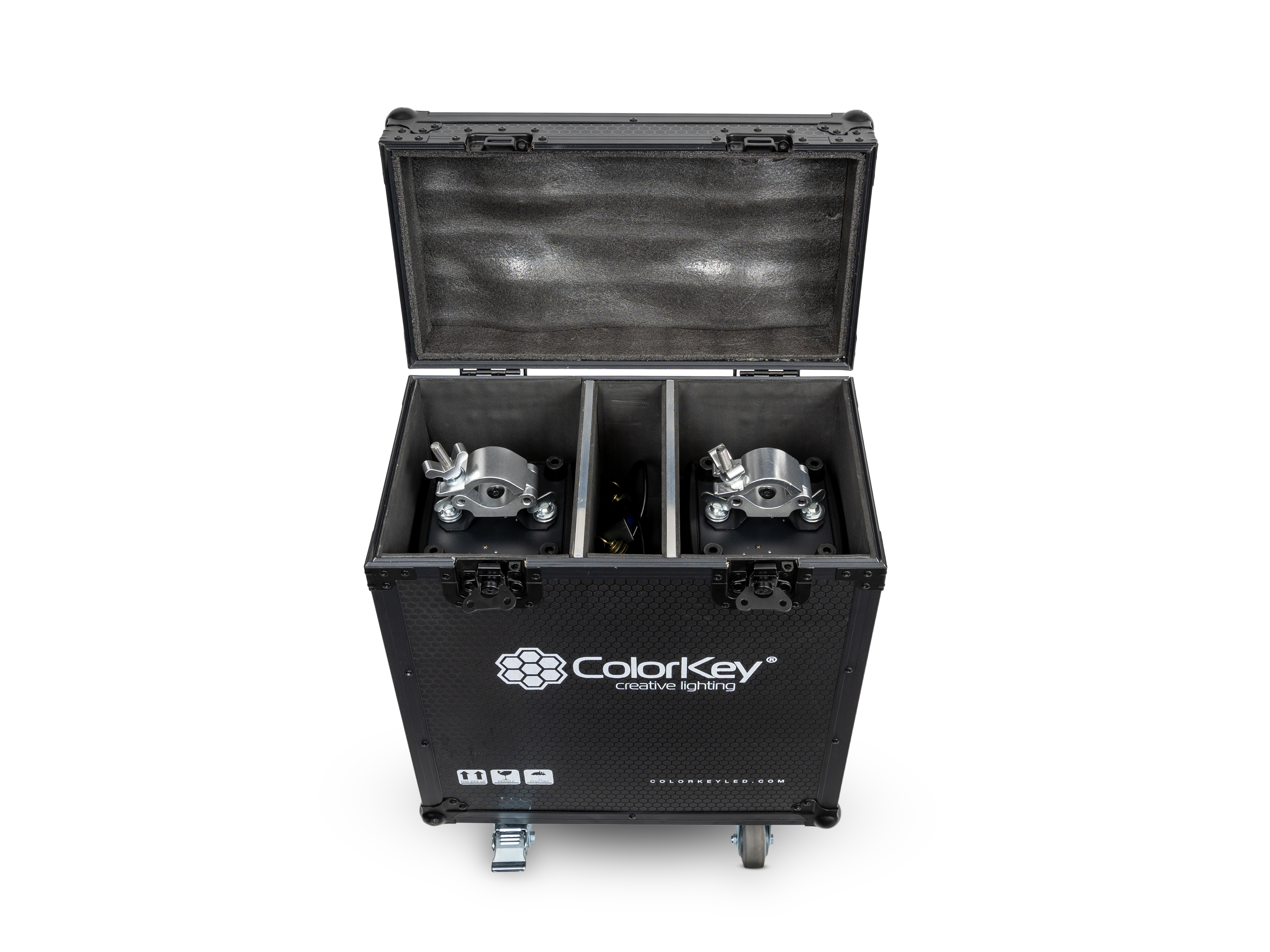 Colorkey 2-pc Creator Flight Case for Spot 250 w/ Casters (All Black) gallery 3