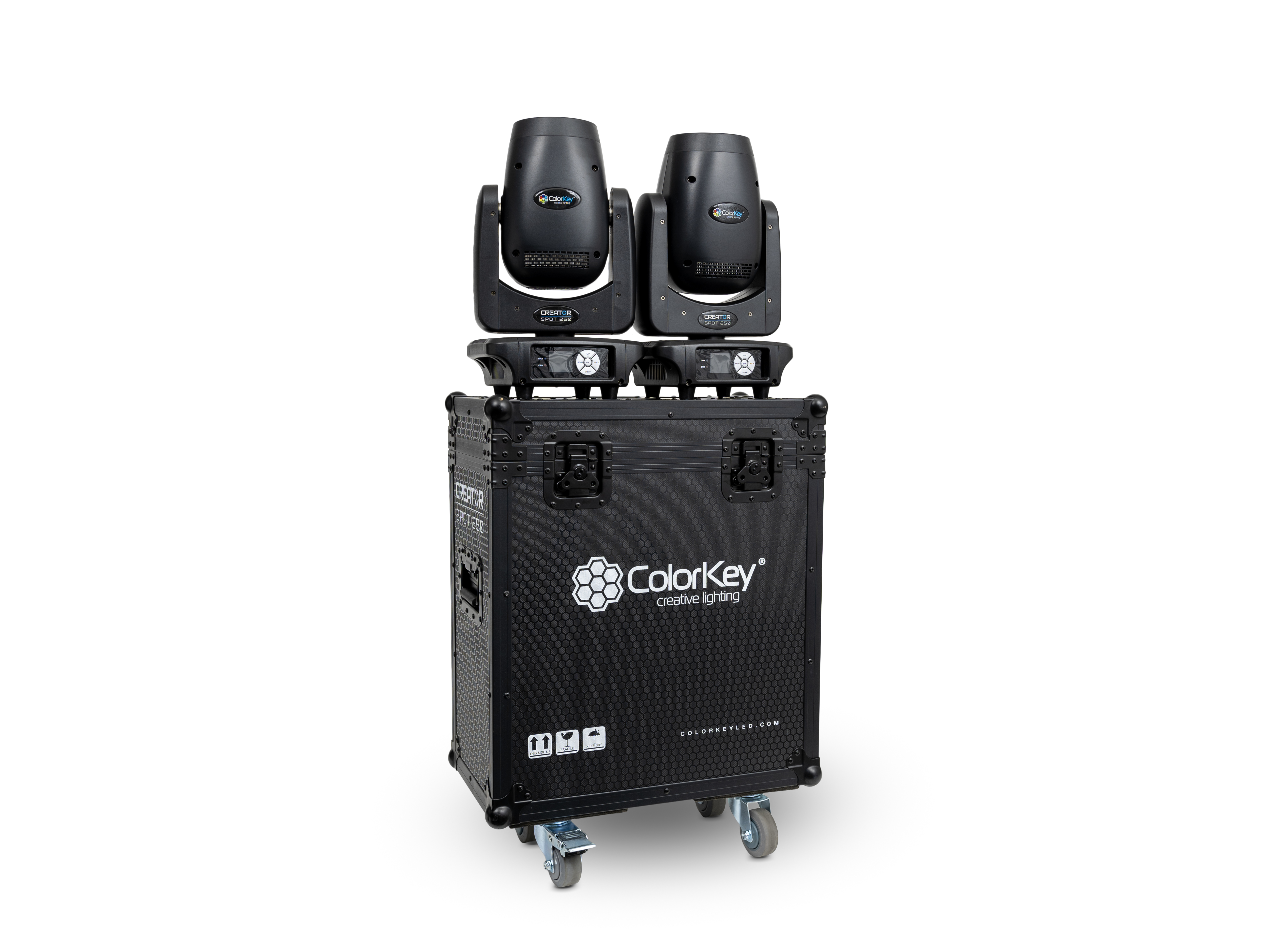 Colorkey 2-pc Creator Flight Case for Spot 250 w/ Casters (All Black) gallery 4