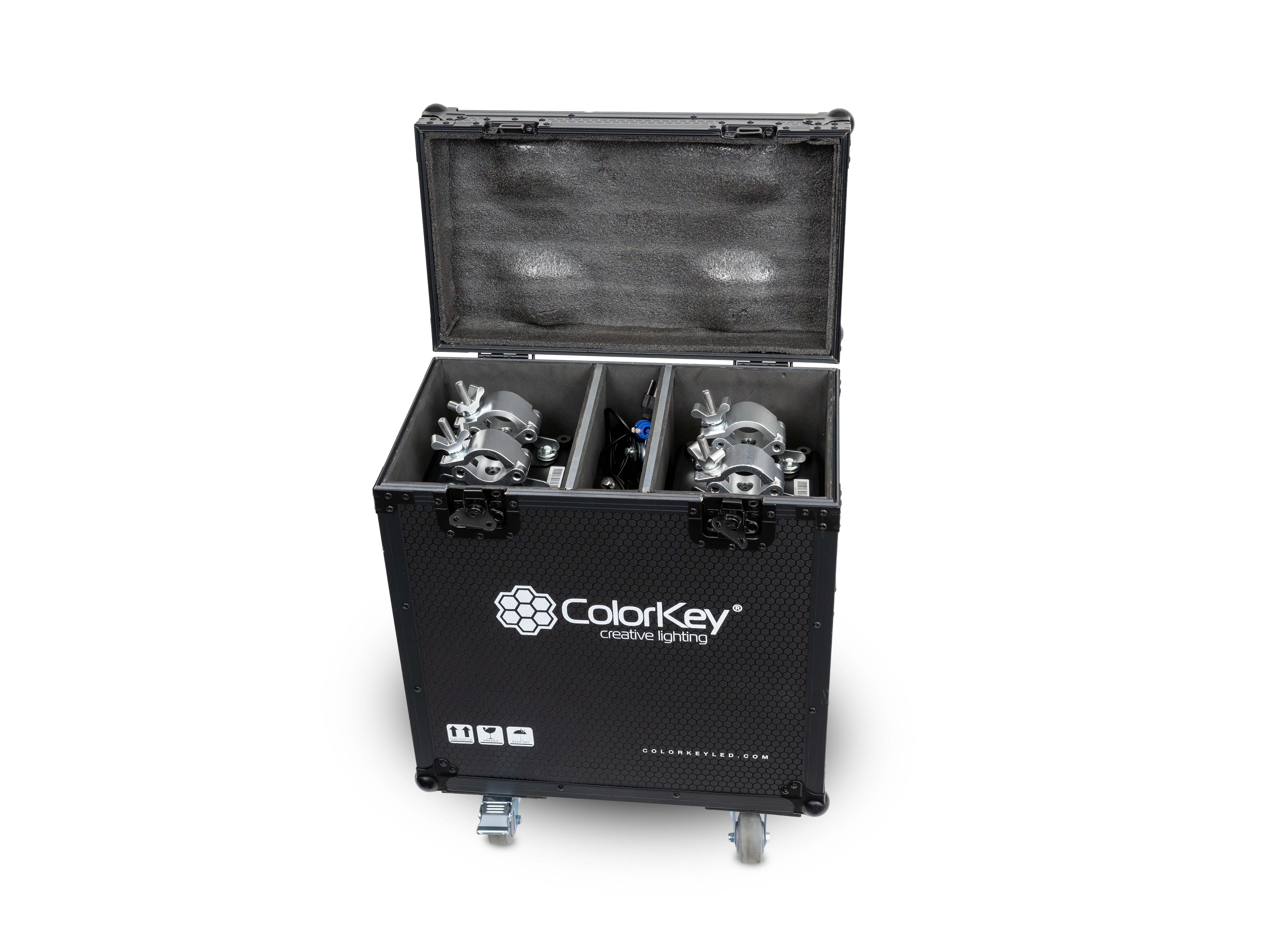 Colorkey 2-pc Creator Flight Case for Beam 150 w/ Casters (All Black) gallery 2
