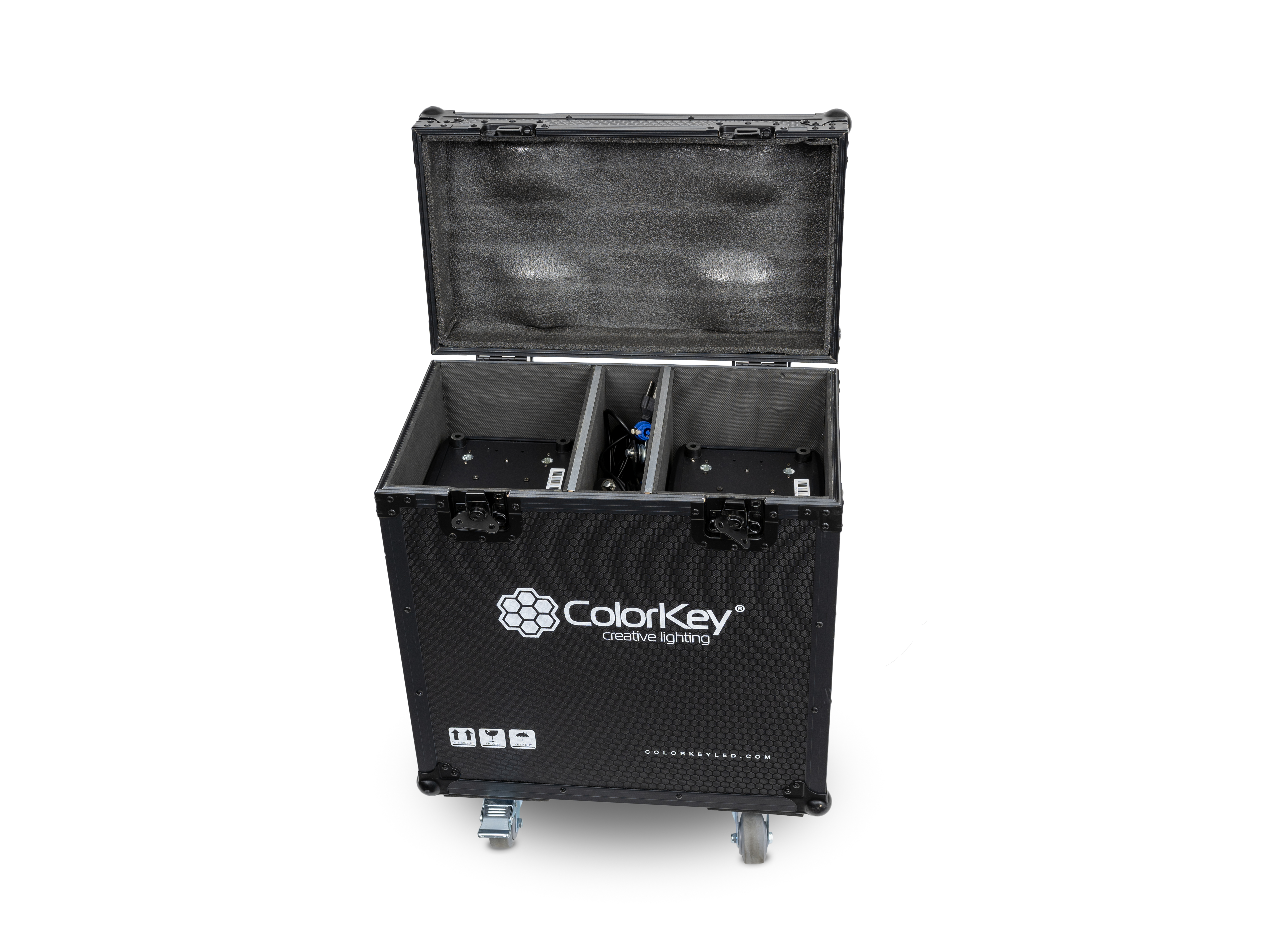 Colorkey 2-pc Creator Flight Case for Beam 150 w/ Casters (All Black) gallery 3