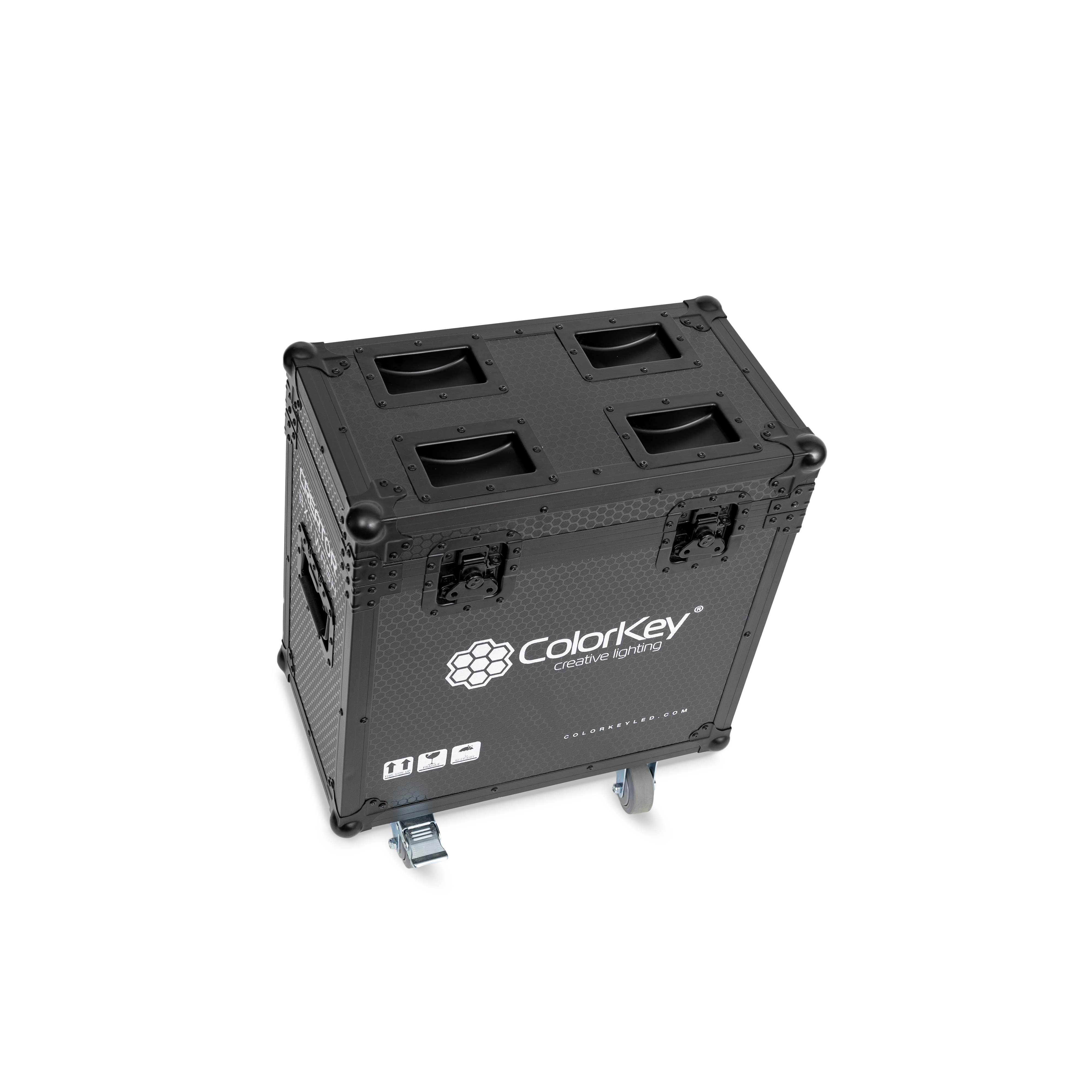 Colorkey  2-pc Creator Flight Case for BX7 Wash w/ Casters (All Black) gallery 1