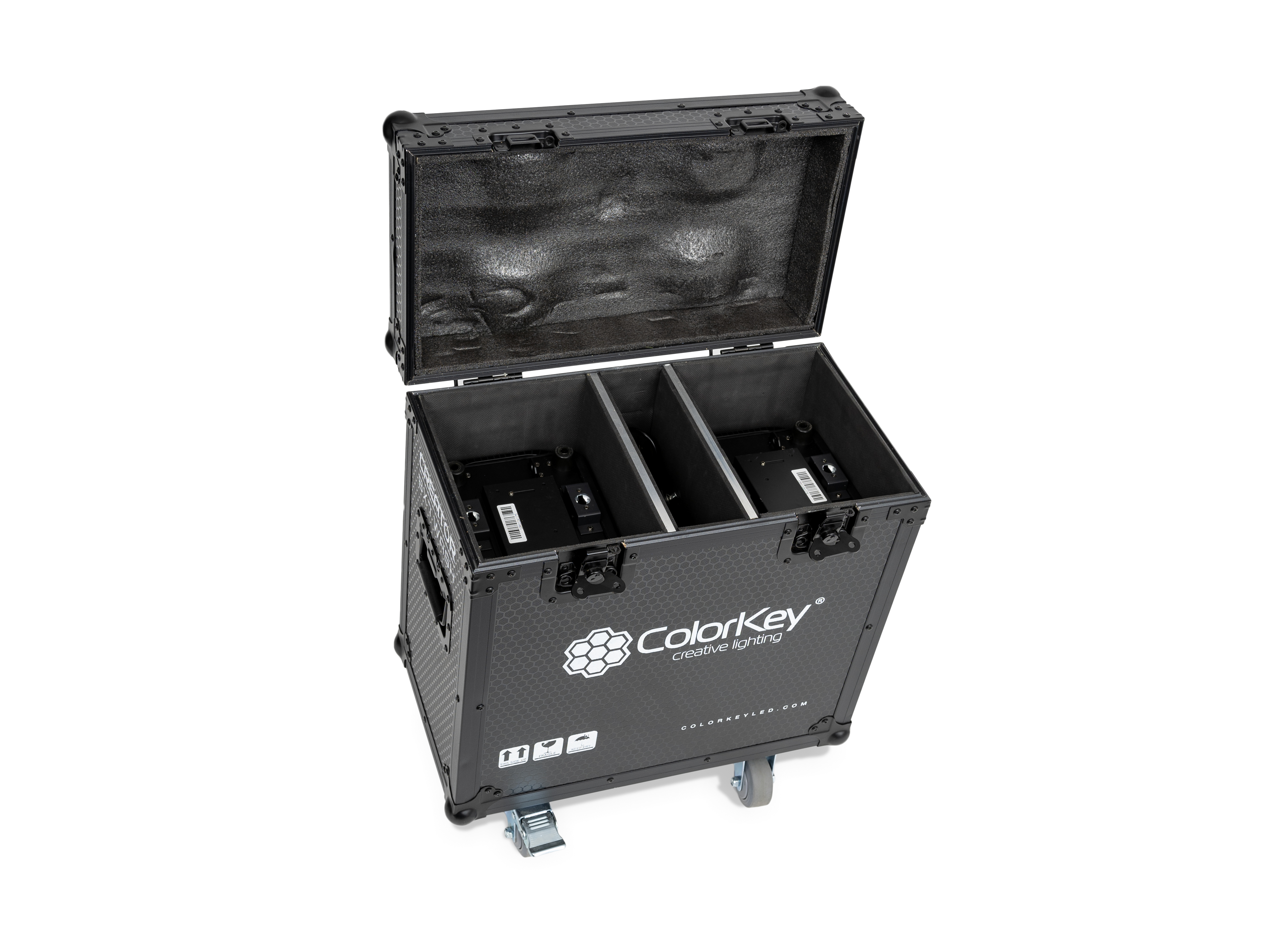 Colorkey  2-pc Creator Flight Case for BX7 Wash w/ Casters (All Black) gallery 2