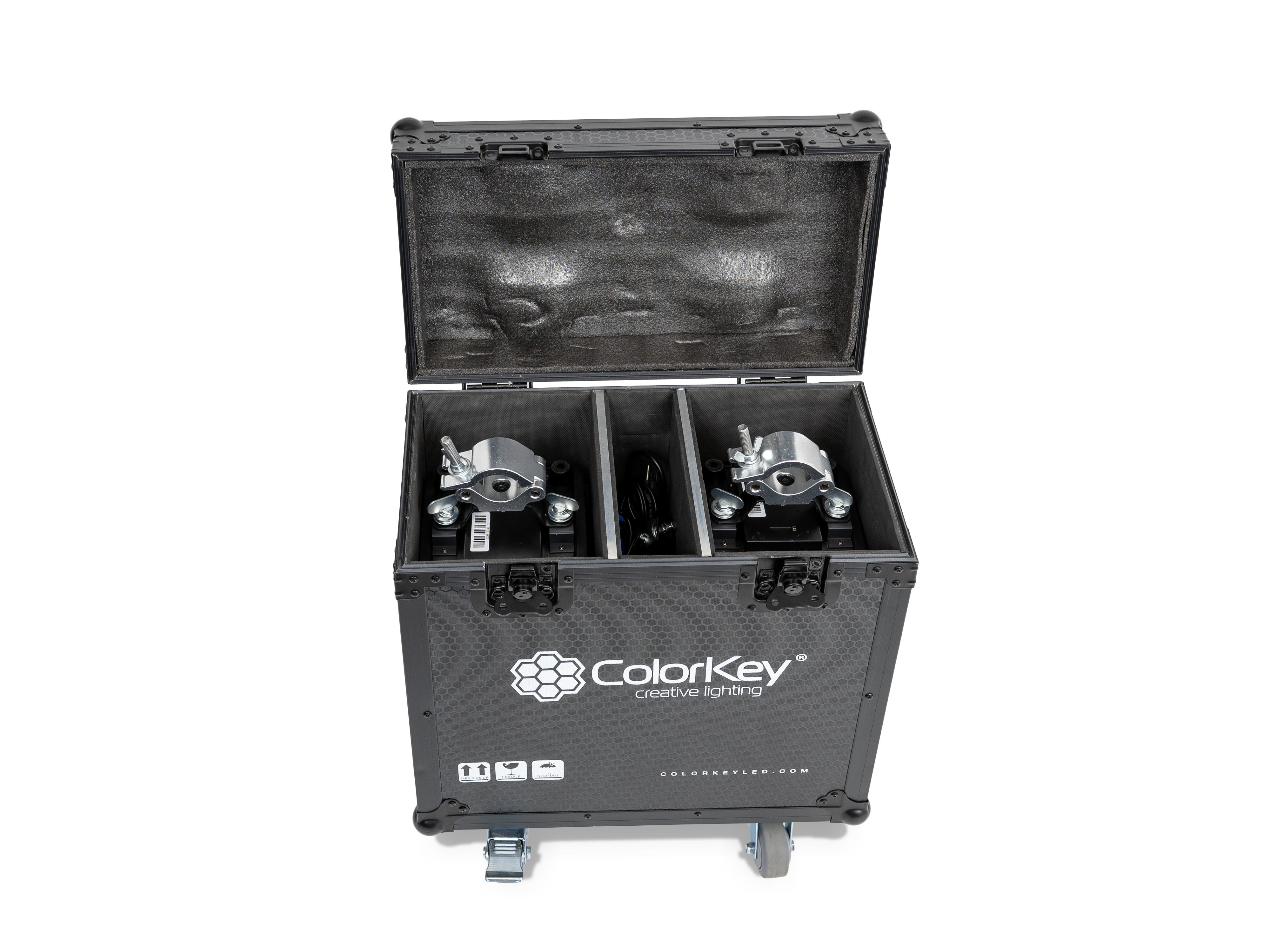 Colorkey  2-pc Creator Flight Case for BX7 Wash w/ Casters (All Black) gallery 3