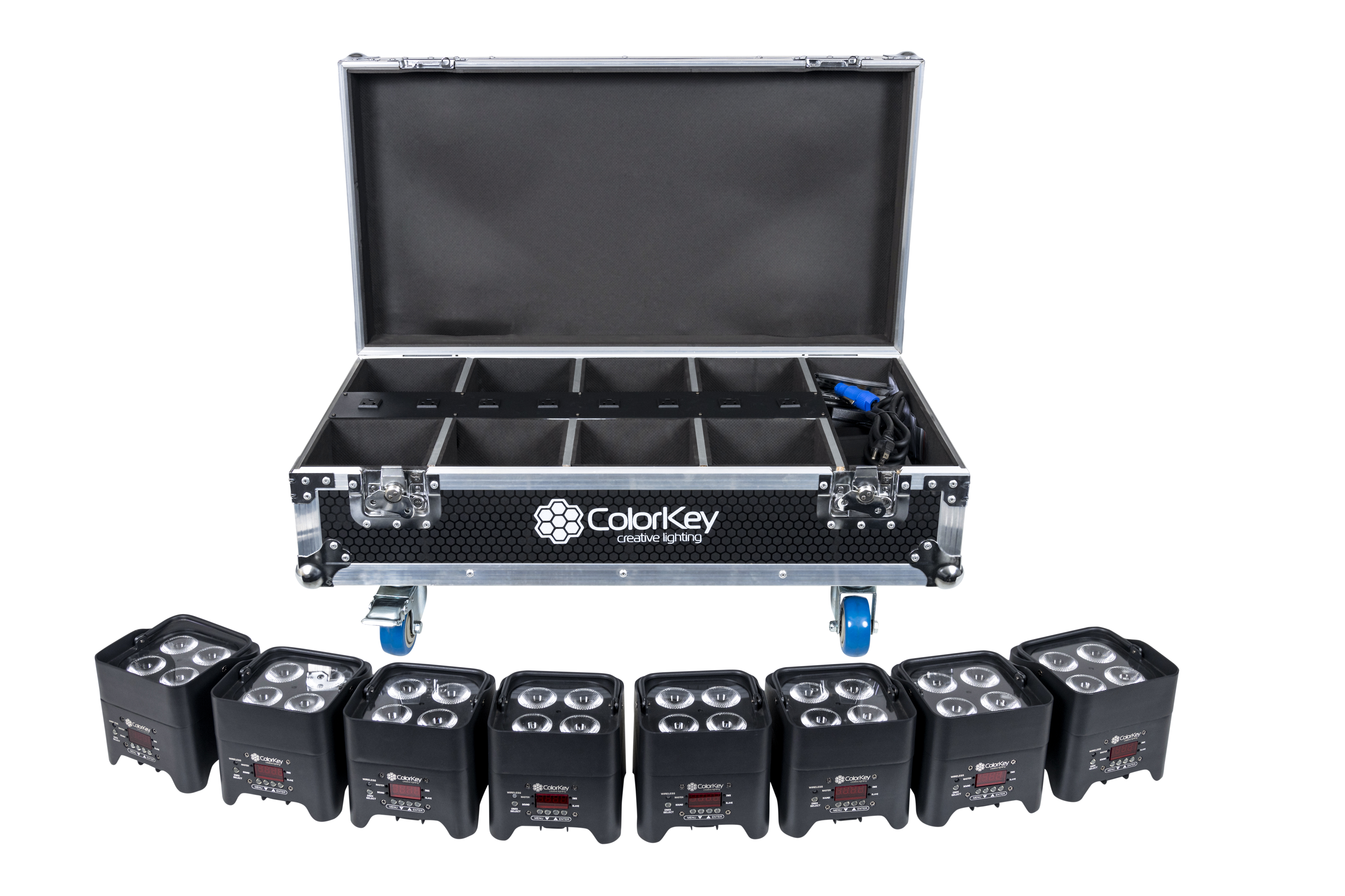 MobilePar Mini Hex 48-Pack Bundle w/ Charging Flight Case