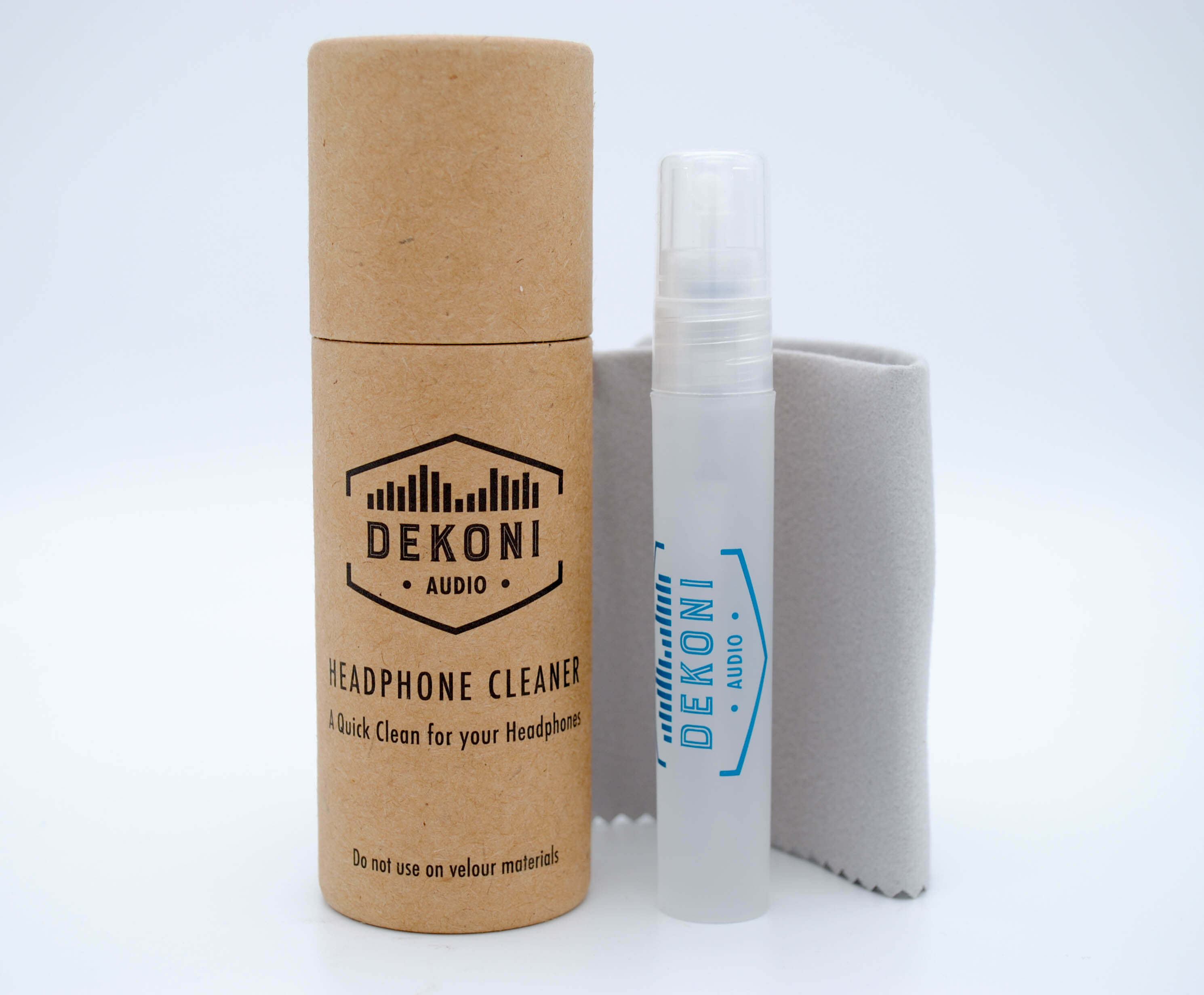 Dekoni Audio Headphone Cleaning Set with Spray and Microfiber Cloth