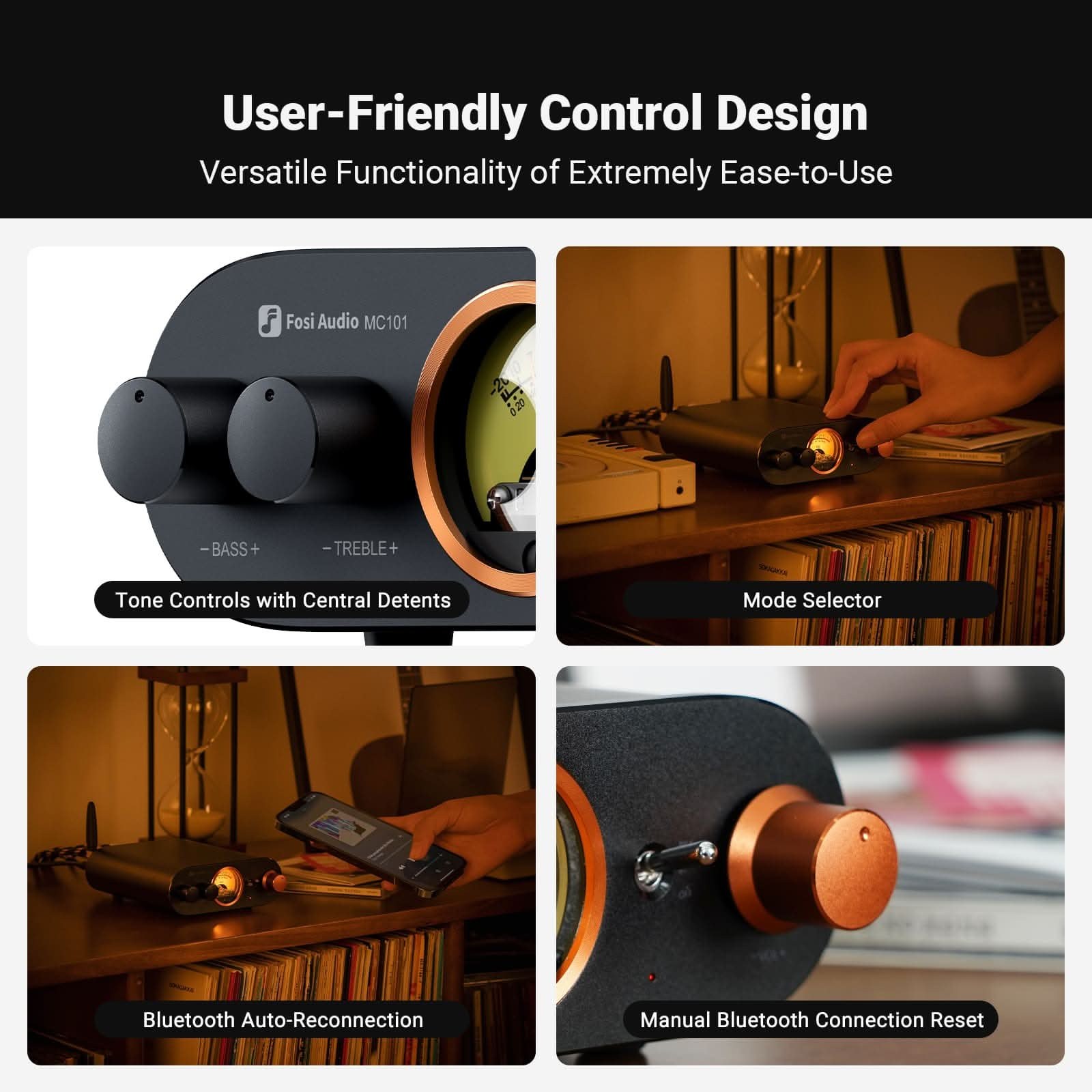 Fosi Audio MC101 Bluetooth Stereo Amplifier gallery 6