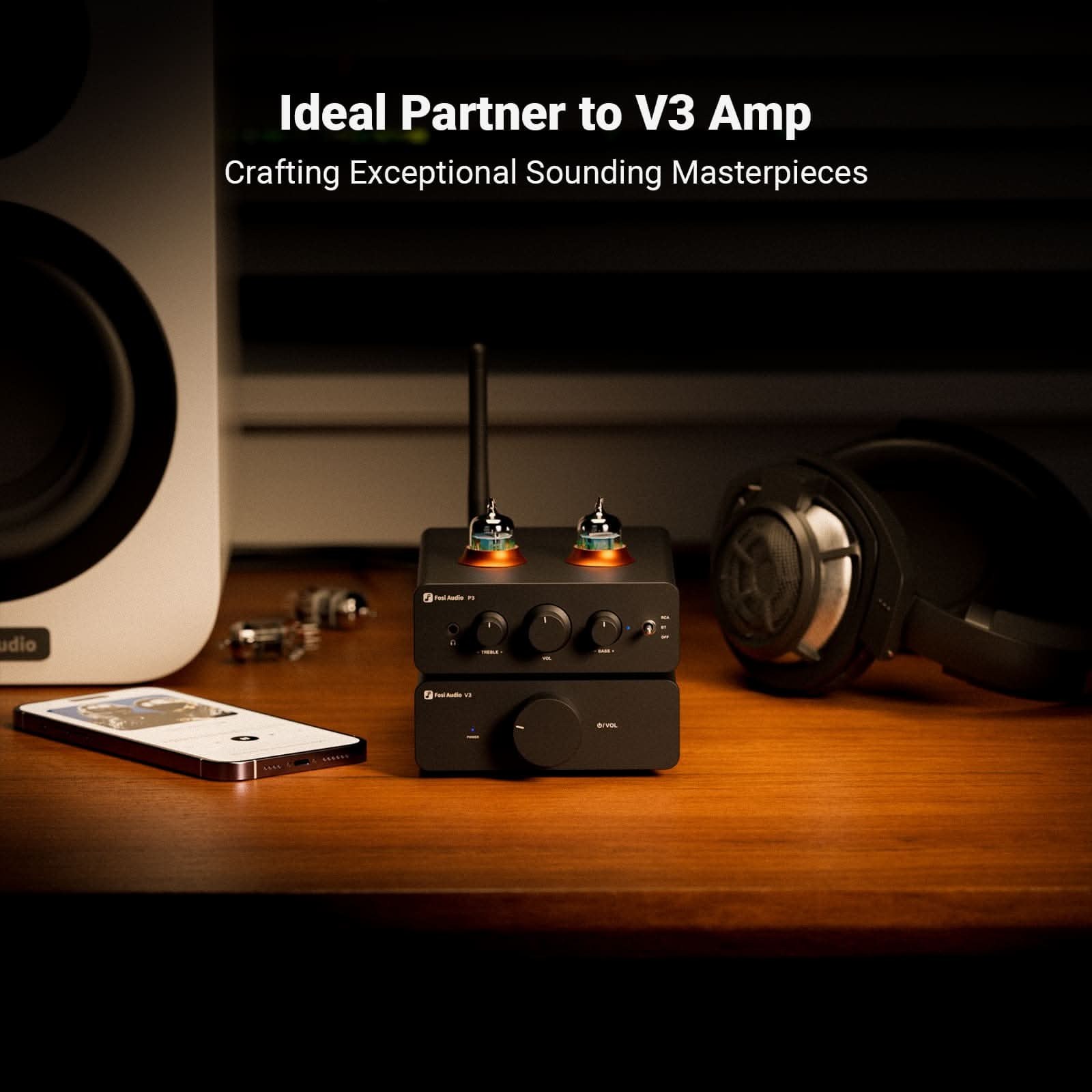 Fosi Audio P3 Bluetooth Tube Preamplifier gallery 4
