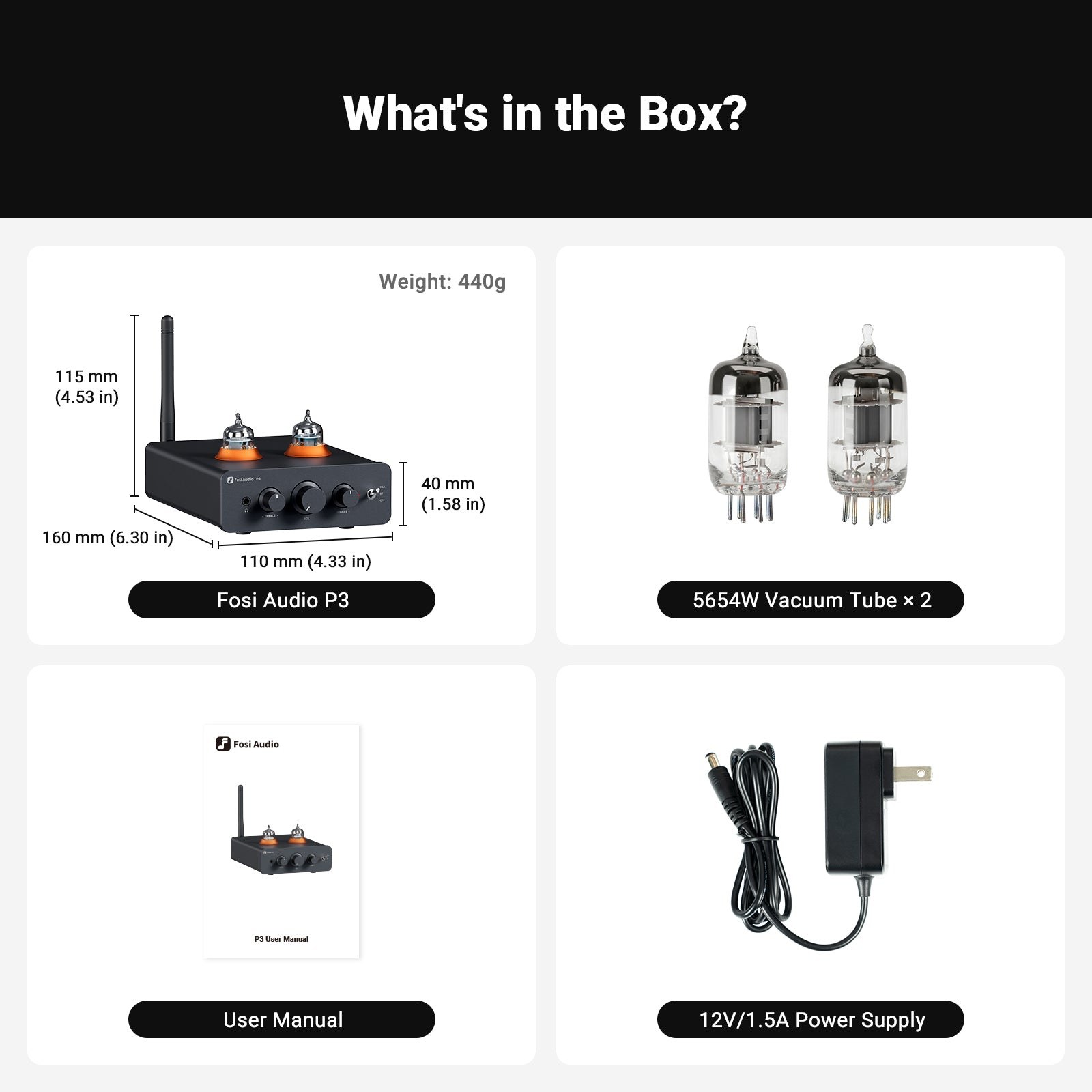 Fosi Audio P3 Bluetooth Tube Preamplifier gallery 7