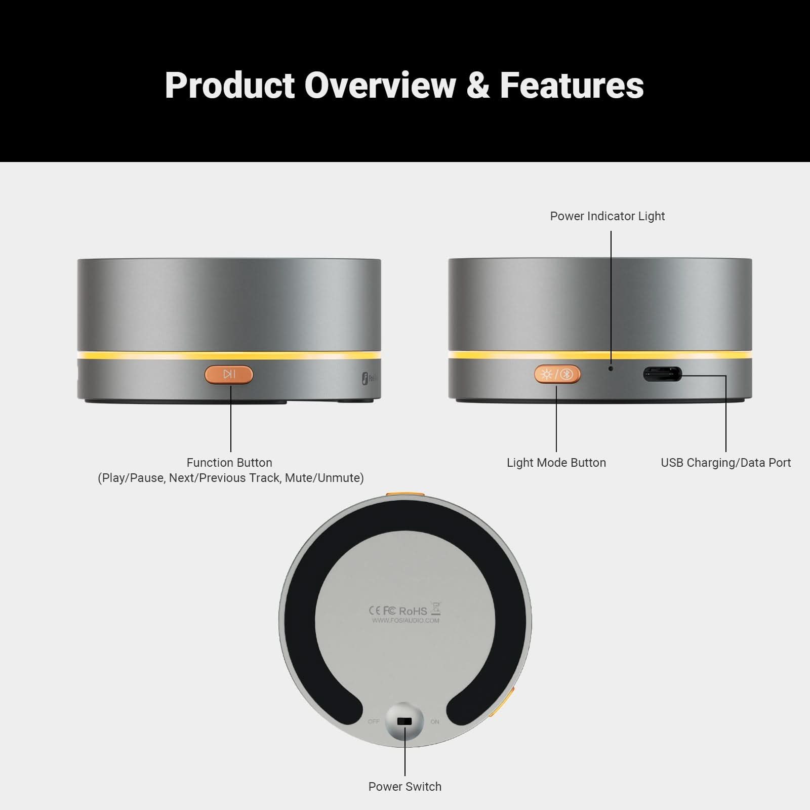 Fosi Audio VOL20 Bluetooth Volume Hub, Black gallery 8