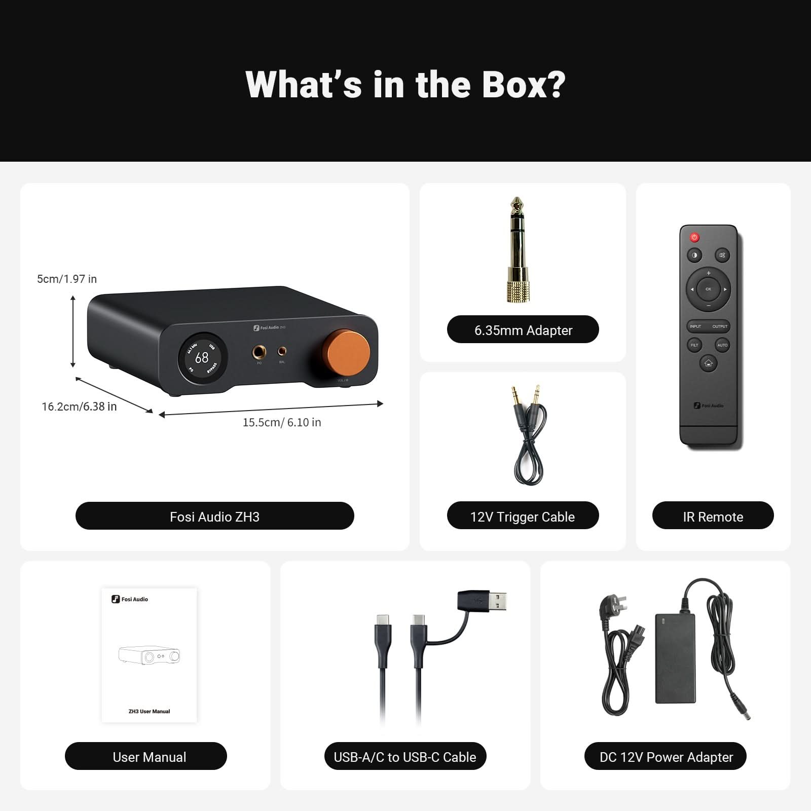 Fosi Audio ZH3 Balanced DAC/Headphone Amp/Preamp gallery 6