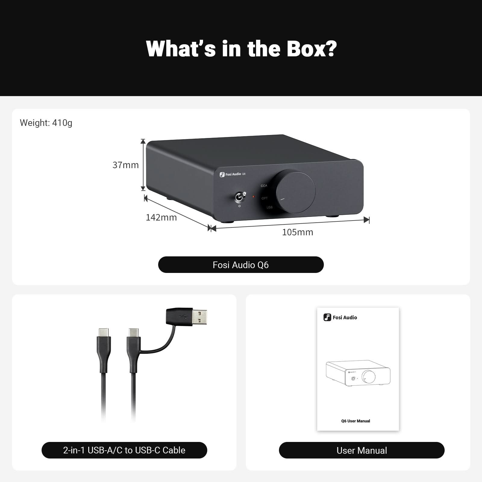 Fosi Audio Q6 Mini Desktop DAC gallery 7