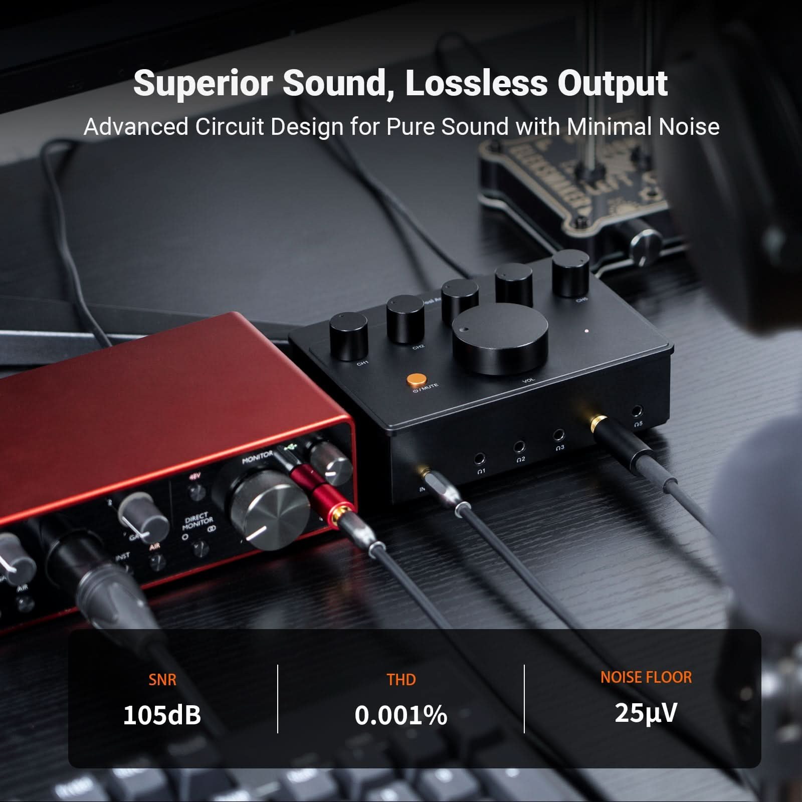 Fosi Audio PH05 5-Channel Headphone Amp gallery 4