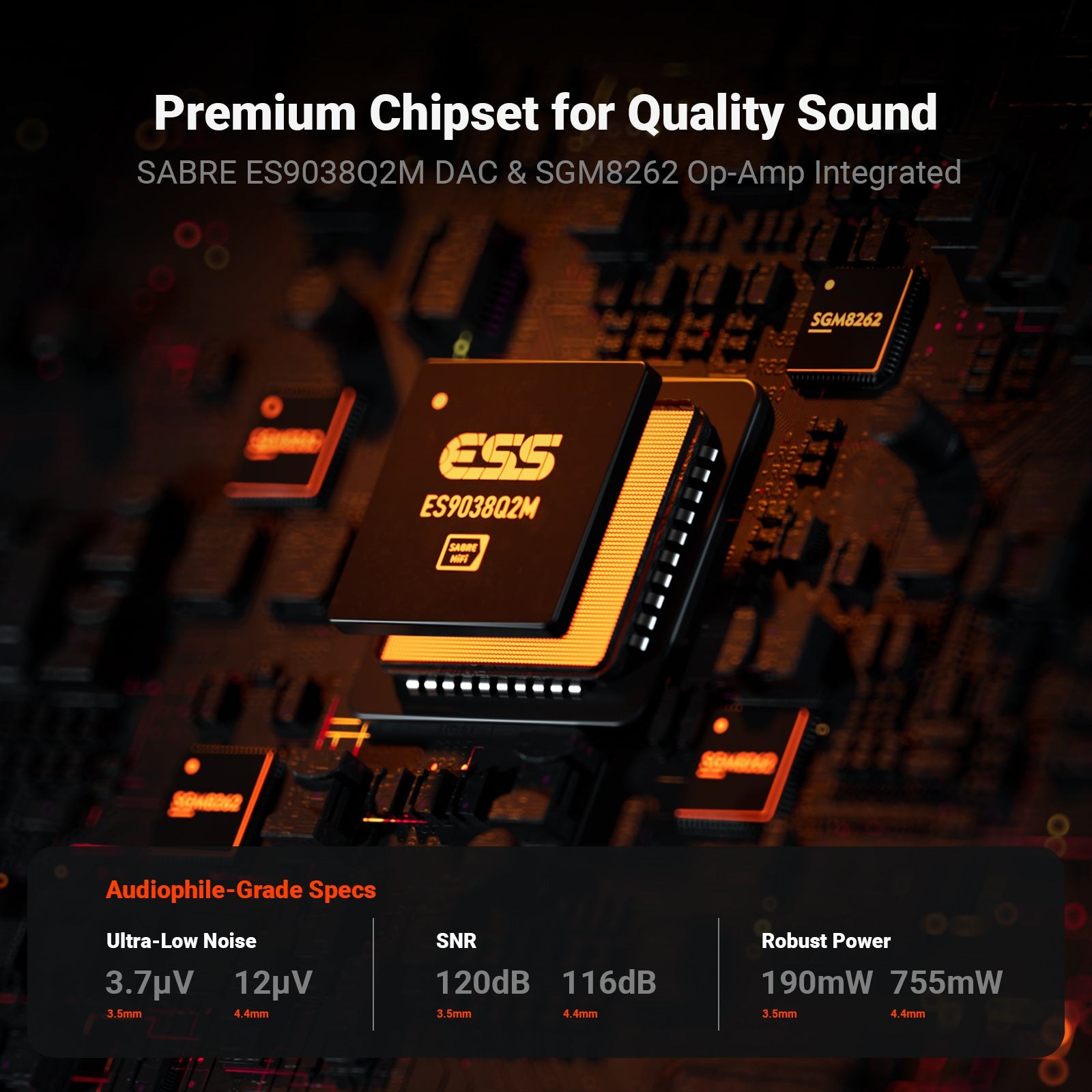 Fosi Audio SK02 Headphone Amp, Orange gallery 4