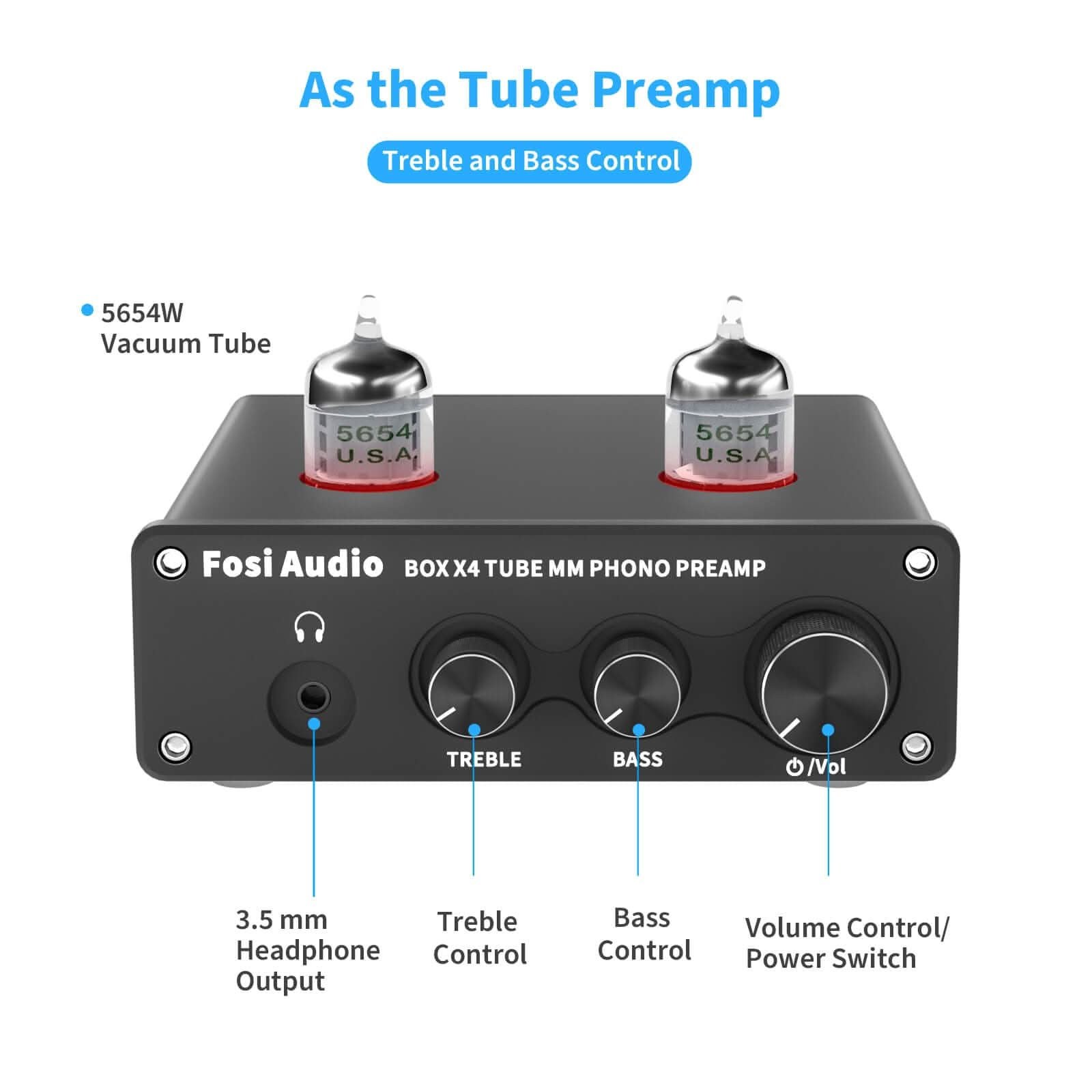 Fosi Audio Box X4 Phono Preamp/Headphone Amp gallery 3