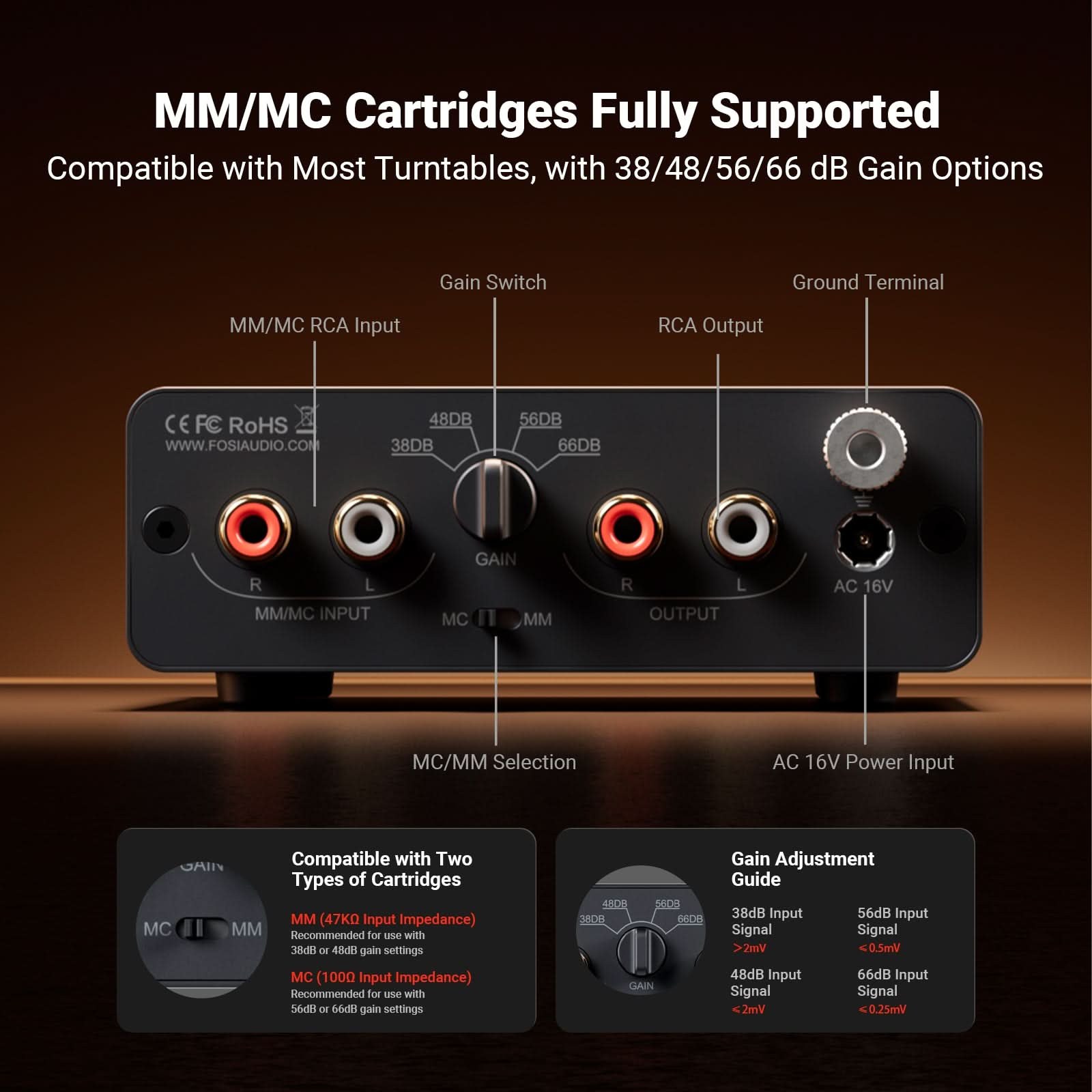 Fosi Audio Box X5 Phono Preamplifier gallery 4