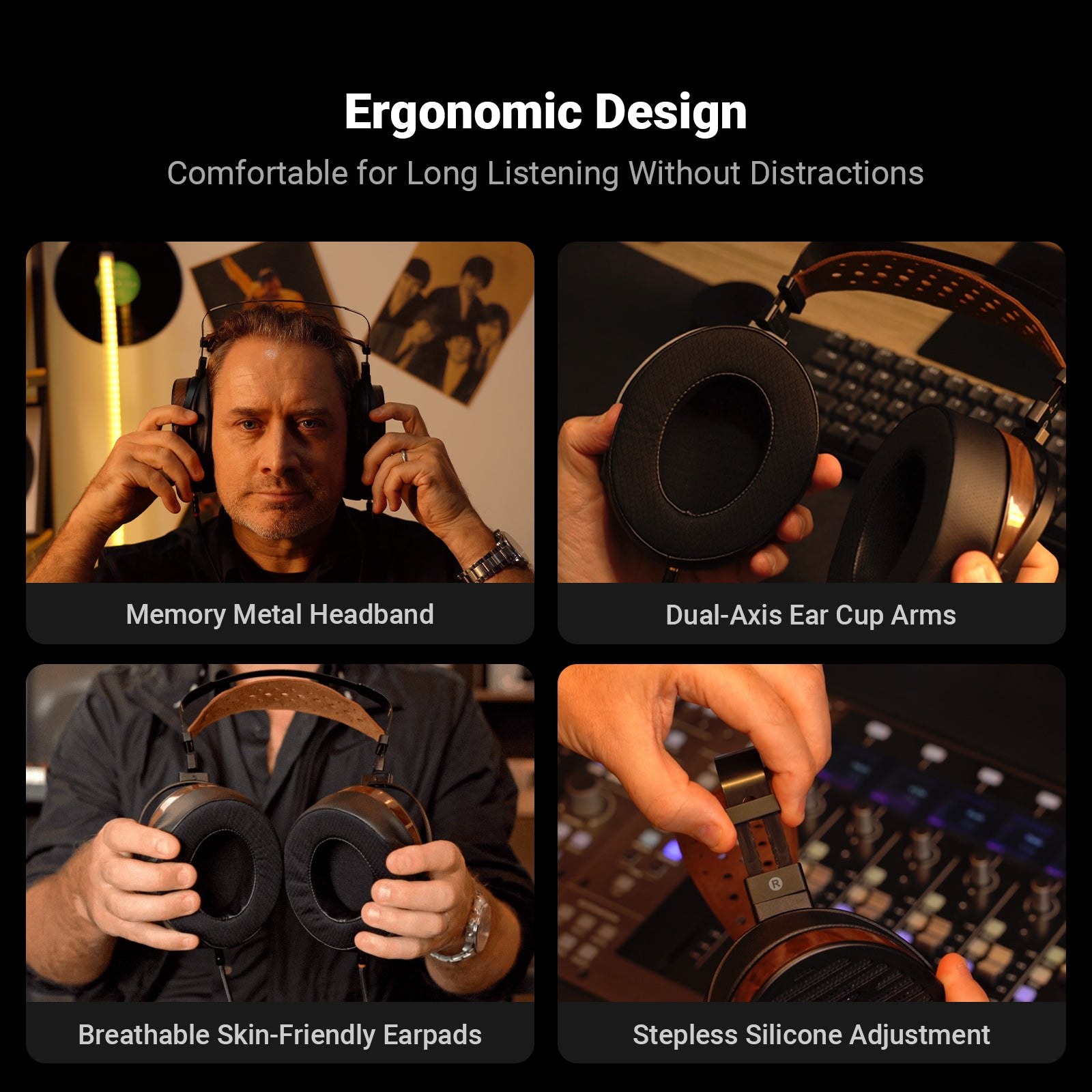 Fosi Audio i5 Open-Back Planar Magnetic Headphones gallery 3