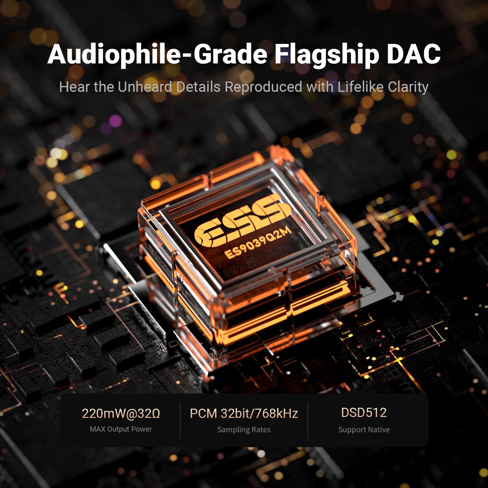Fosi Audio DS3 Mini USB DAC/Headphone Amp, Black gallery 7