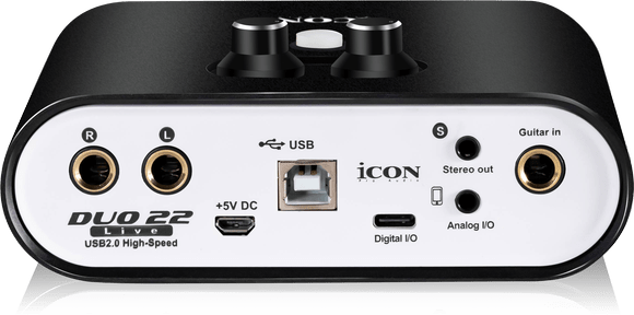iCON Pro Audio Duo22 Dyna 2x2 USB Recording Interface w/ 127dB Dynamic Range gallery 3