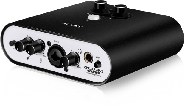 iCON Pro Audio Duo22 Dyna 2x2 USB Recording Interface w/ 127dB Dynamic Range