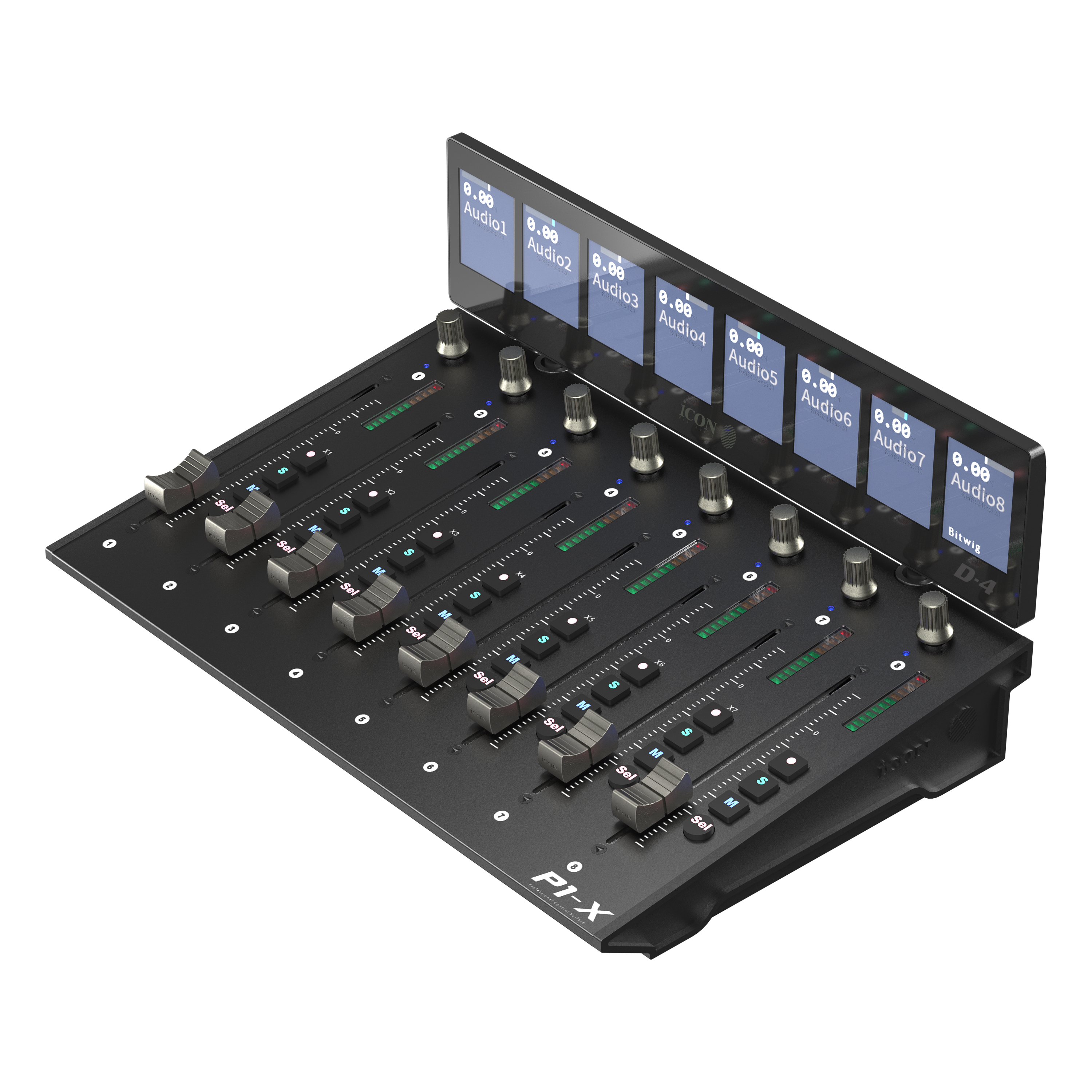 iCON Pro Audio P1-X DAW control surface w/ D4 display bundle gallery 1