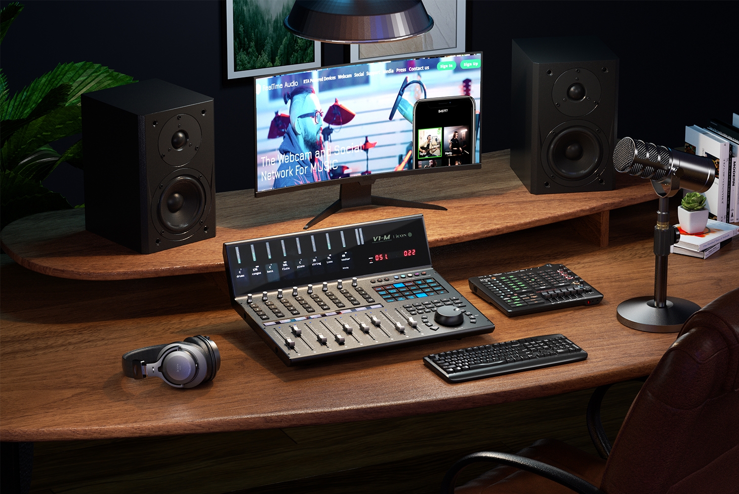 iCON Pro Audio V1-M USB MIDI DAW Control Surface with Motorized Faders gallery 8