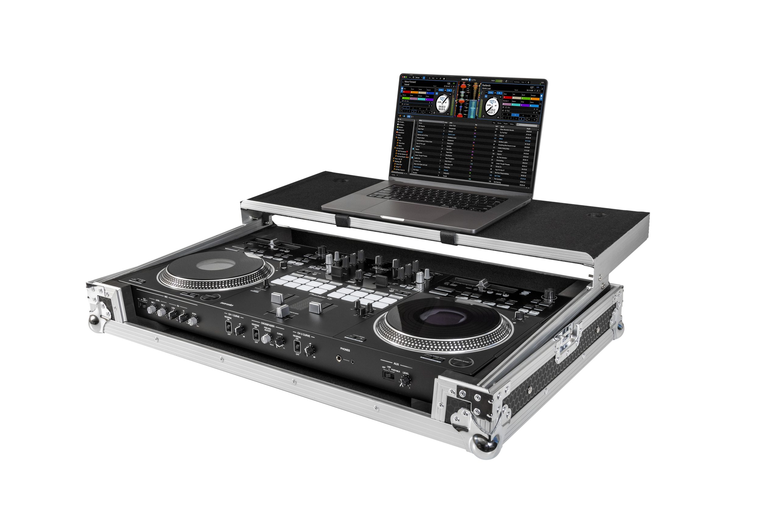 Headliner Flight Case with Laptop Platform for Pioneer DJ DDJ-REV7