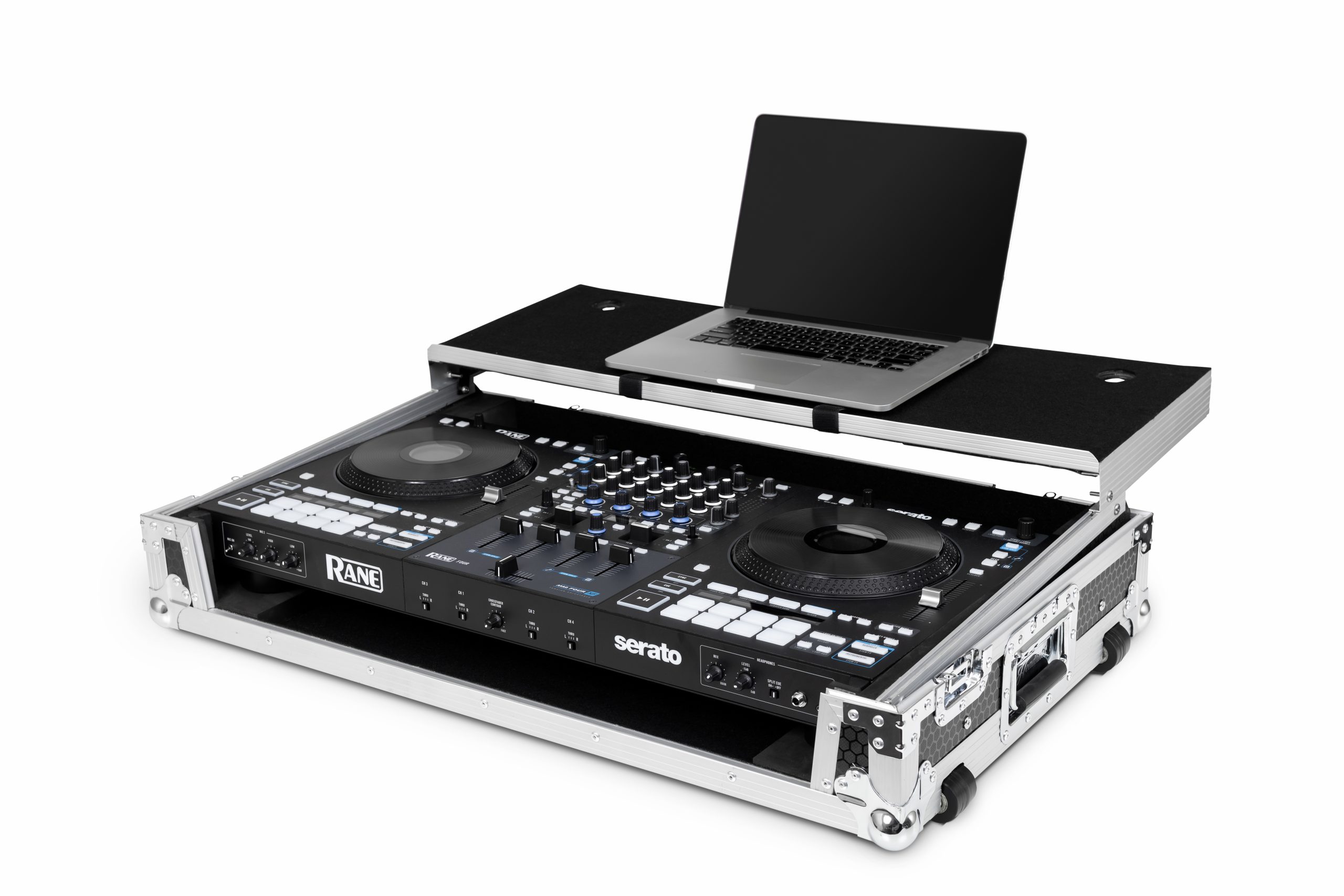 Flight Case for Performer & Four w/ Laptop Platform & Wheels