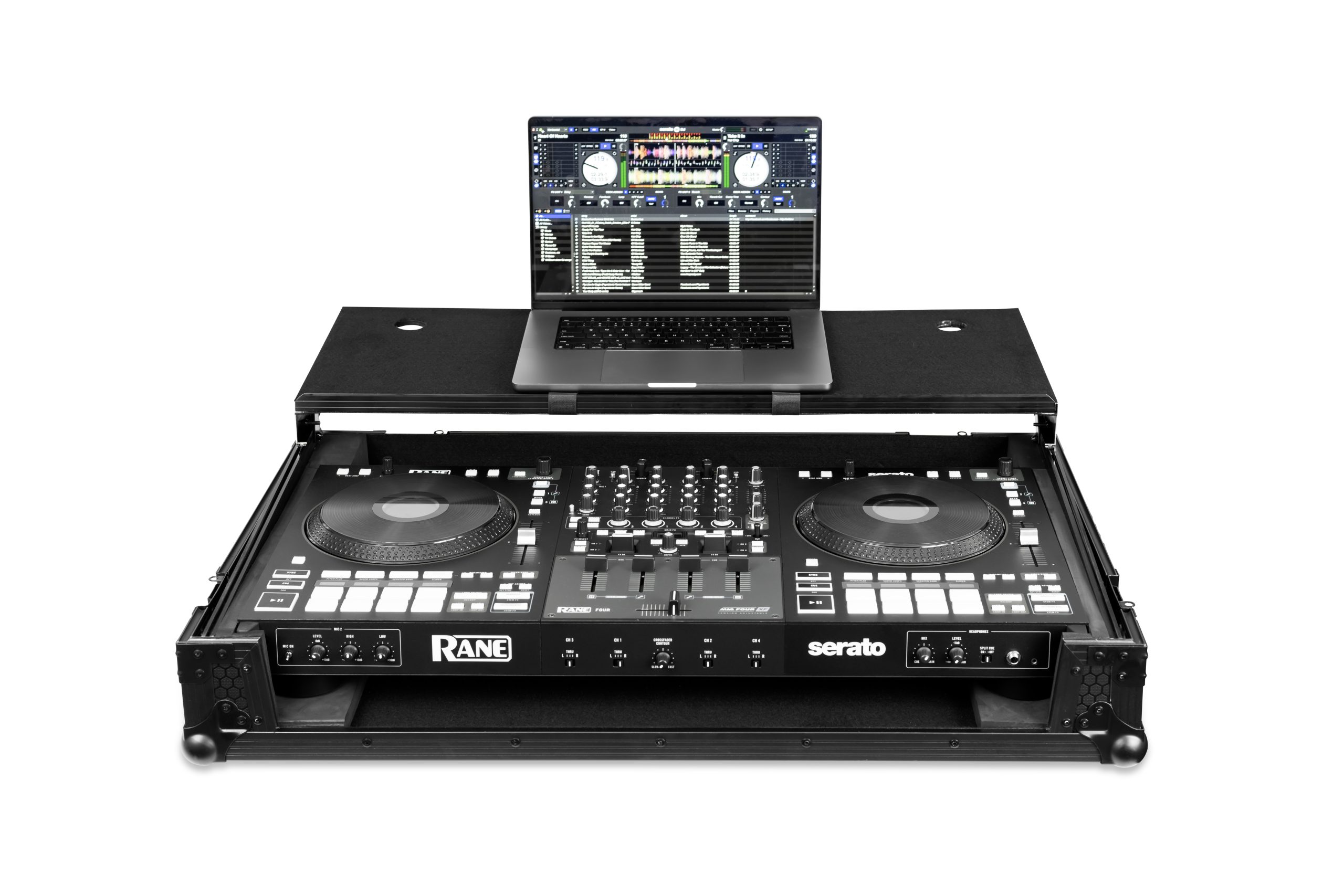 Pitch Black Flight Case for Performer & Four w/ Laptop Platform & Wheels gallery 2