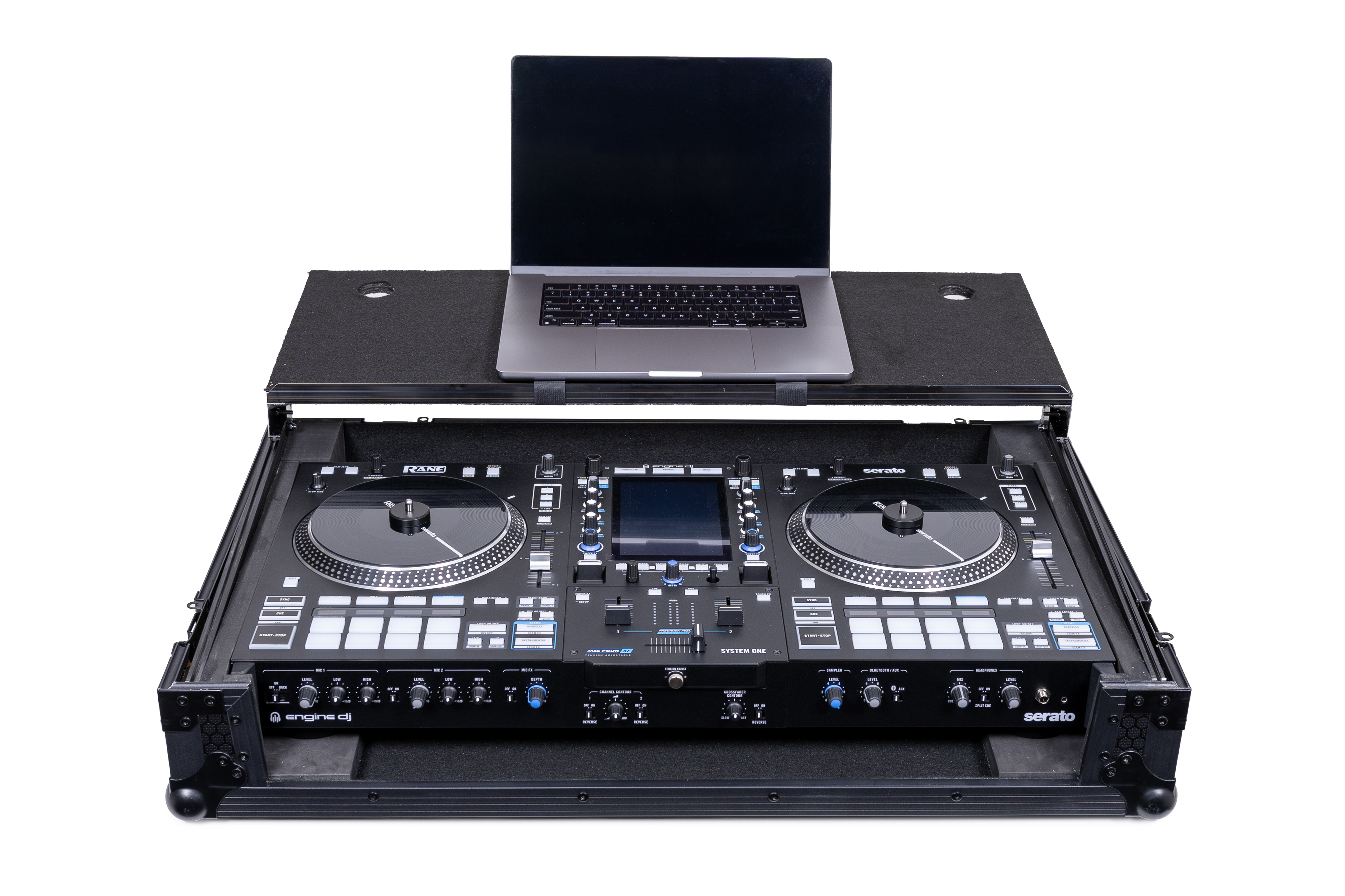 Headliner Pitch Black Flight Case for System One w/ Laptop Platform & Wheels gallery 5