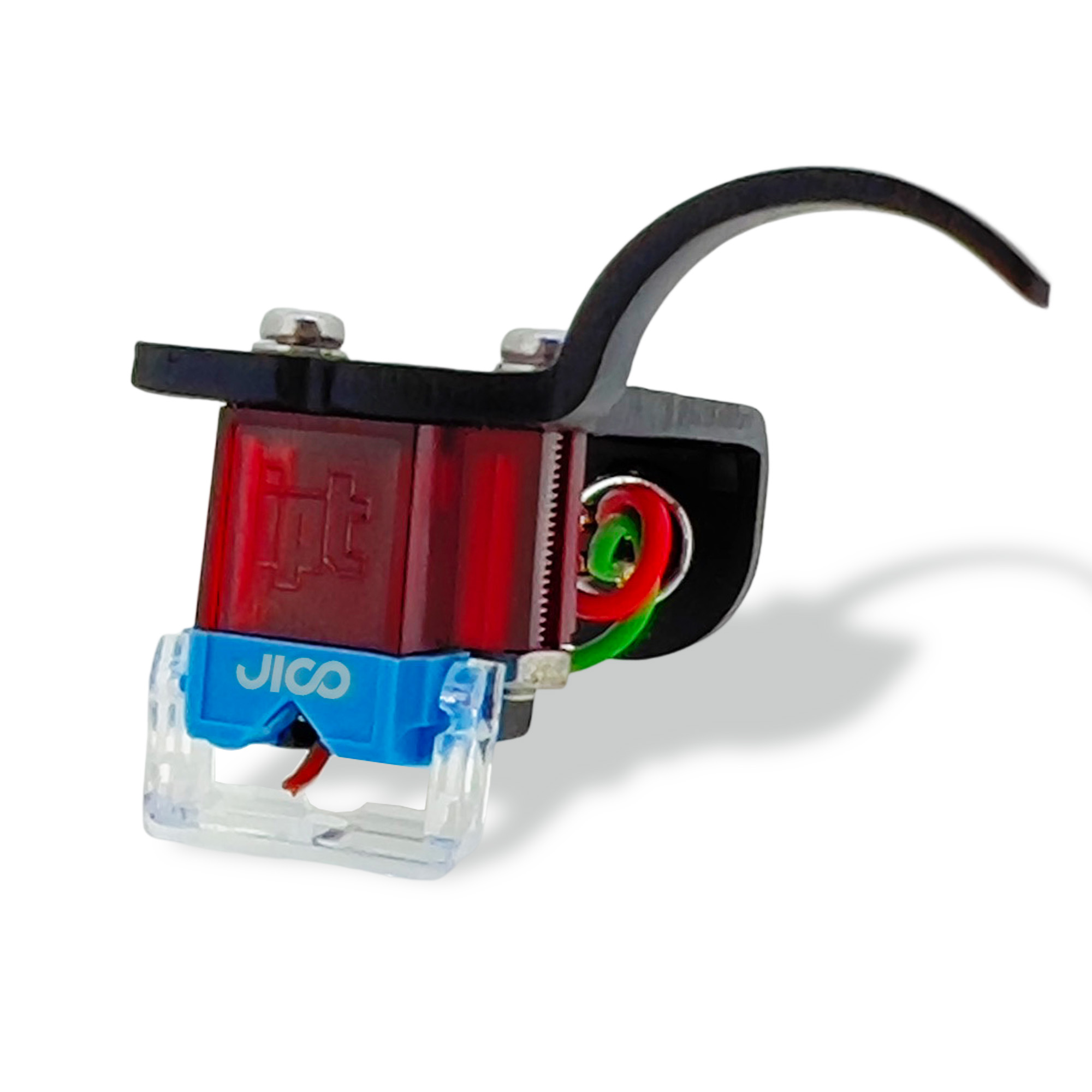 JICO OMNIA IMPACT SD Cartridge Mounted on Black Jico Headshell