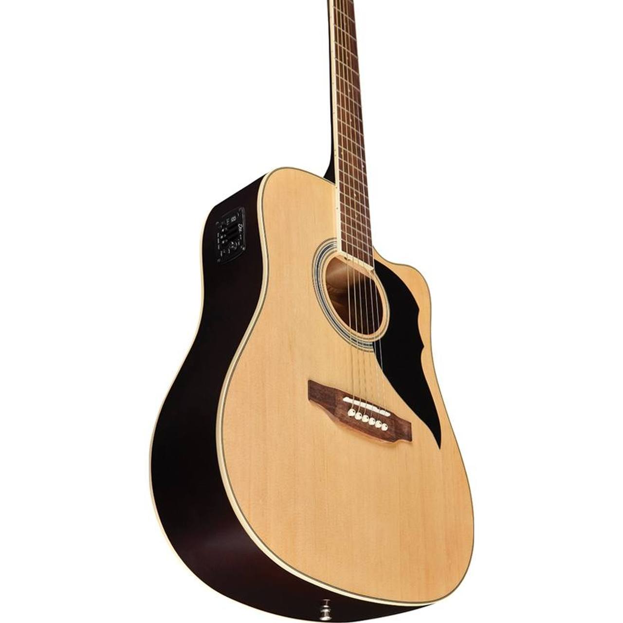 Eko Ranger CW EQ VAN3L Dreadnought Cutaway Acoustic-Electric Guitar – Natural gallery 3