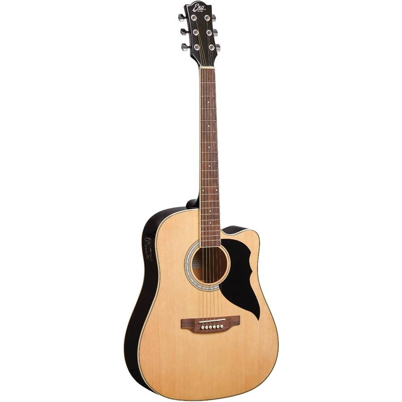 Eko Ranger CW EQ VAN3L Dreadnought Cutaway Acoustic-Electric Guitar – Natural