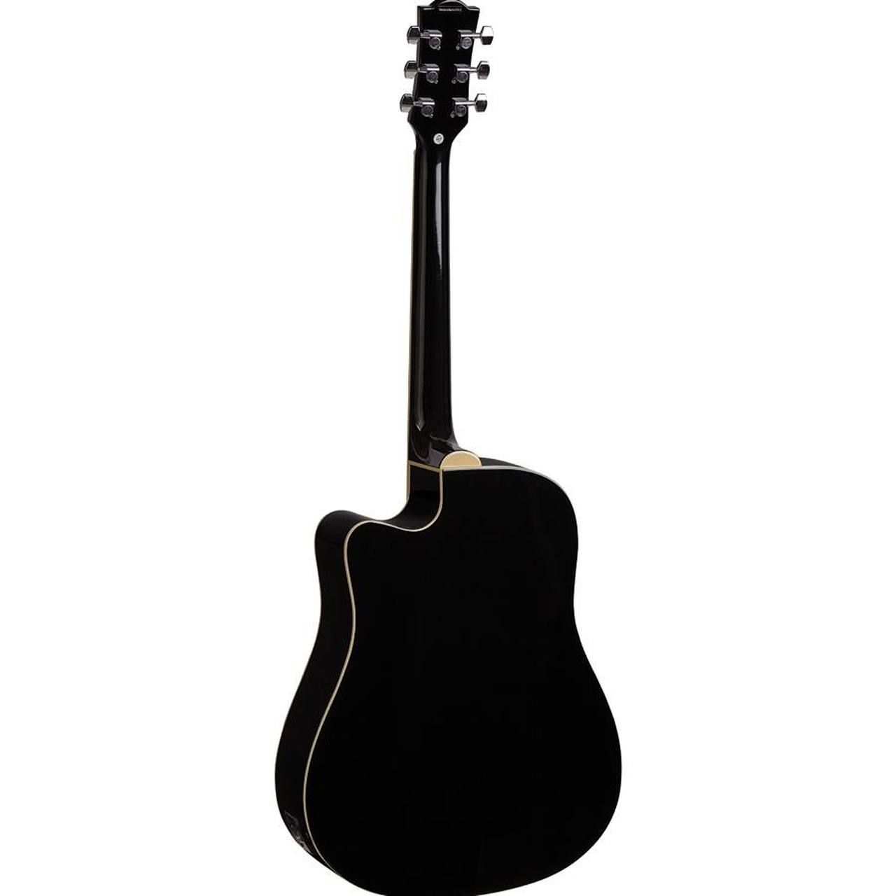 Eko Ranger CW EQ VAN3L Dreadnought Cutaway Acoustic-Electric Guitar – Black gallery 1